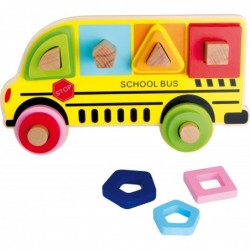 autobuzul scolarpuzzle cu forme geometrice