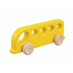 Autobuz de lemn galben