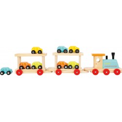 Tren cu 8 masinute din lemn