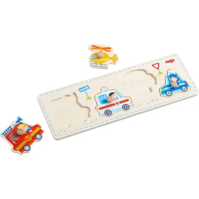 Mașini de intervenție - puzzle din lemn