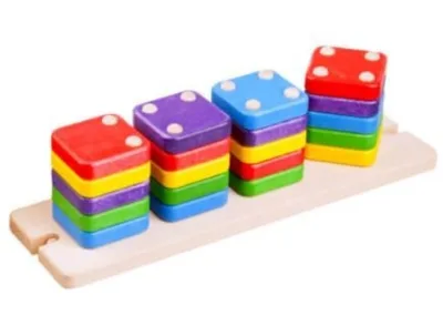 Jucarie de sortat din lemn DOMINO