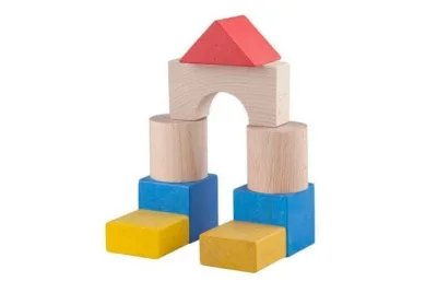 Cuburi de lemn colorate 30 piese