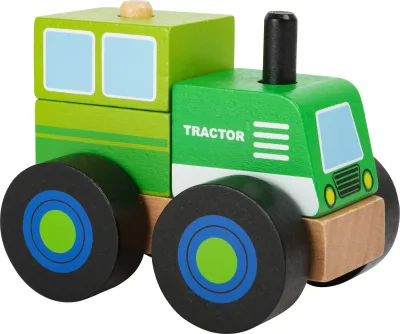 Tractor din blocuri de lemn