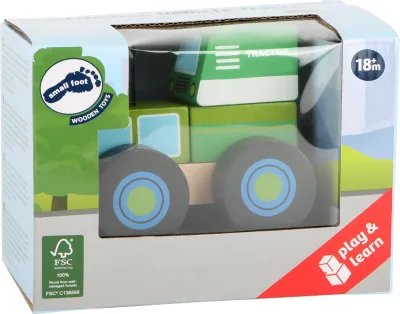 Tractor din blocuri de lemn