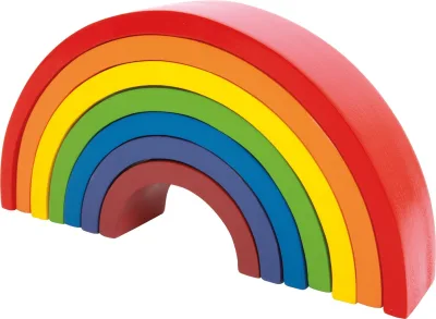 Curcubeu colorat mare din lemn