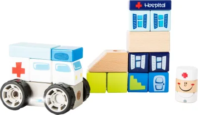 Ambulanta din lemn cu sunete