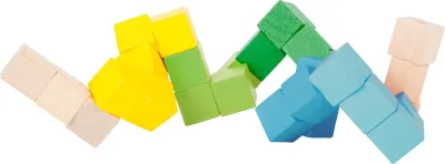 Cub elastic de construit Albastru-Verde