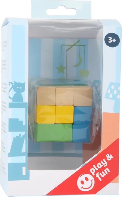 Cub elastic de construit Albastru-Verde
