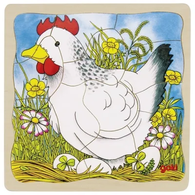 Puzzle puișori de găină