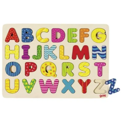 Litere din lemn alfabet a-z
