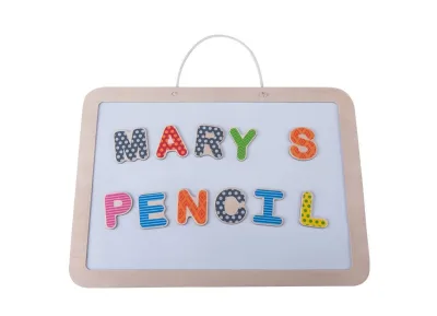 Puzzle cu alfabet magnetic si placa de desenat