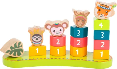Joc de potrivire a formelor geometrice cu numere Jungle