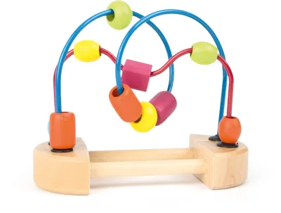 Circuit cu bile din lemn - set de 3