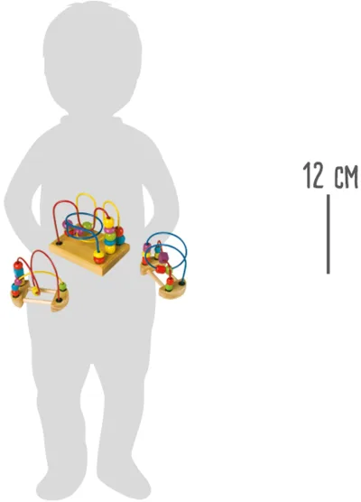 Circuit cu bile din lemn - set de 3