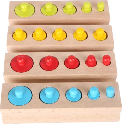 Cilindri Montessori colorați