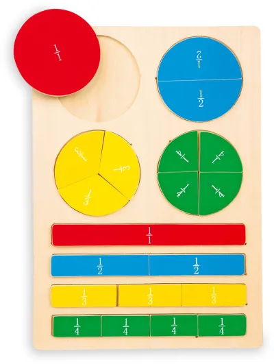Puzzle de invatare a fractiilor