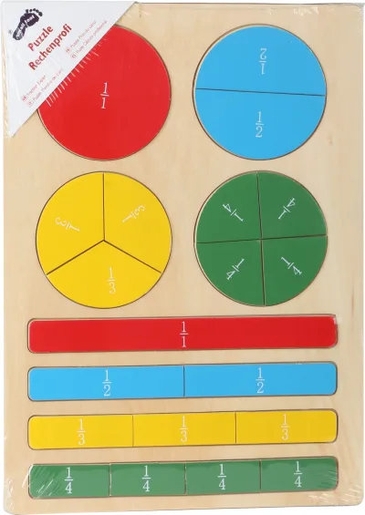 Puzzle de învățare a fracțiilor
