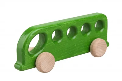 Autobuz de lemn verde