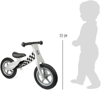 Bicicletă de echilibru din lemn ''Racing''