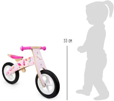 Bicicletă de echilibru din lemn ''Unicorn''