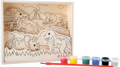 Tablouri de colorat din lemn, dinozauri