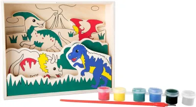 Tablouri de colorat din lemn, dinozauri
