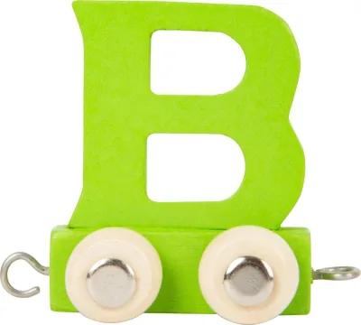 Litere din lemn multicolor pentru trenulet - litera B