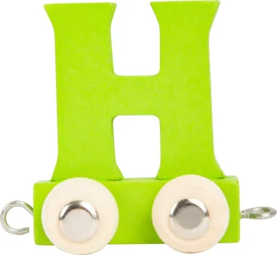 Litere din lemn multicolor pentru trenulet - litera H