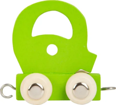 Litere din lemn multicolor pentru trenulet - litera Q