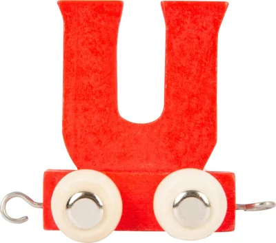 Litere din lemn multicolor pentru trenulet - litera U