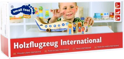 Avion din lemn cu figurine