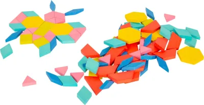 Joc Tangram din lemn XL 250 piese MONTESSORI