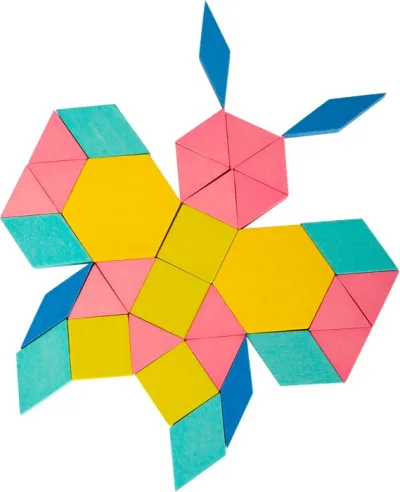 Joc Tangram din lemn XL 250 piese MONTESSORI