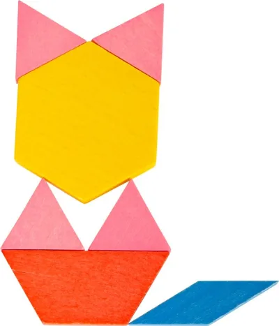Joc Tangram din lemn XL 250 piese MONTESSORI