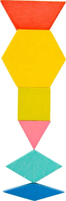 Joc Tangram din lemn XL 250 piese MONTESSORI