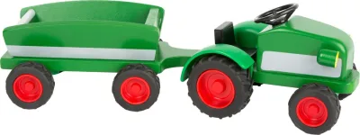 Tractor cu remorca din lemn