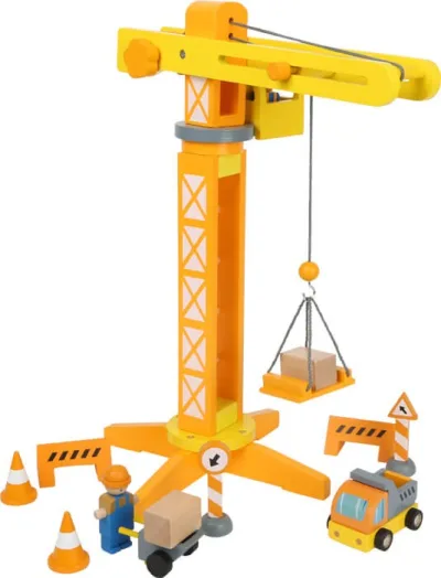 Jucărie din lemn Macara accesoriide construcție
