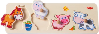 Animalele din fermă - puzzle din lemn